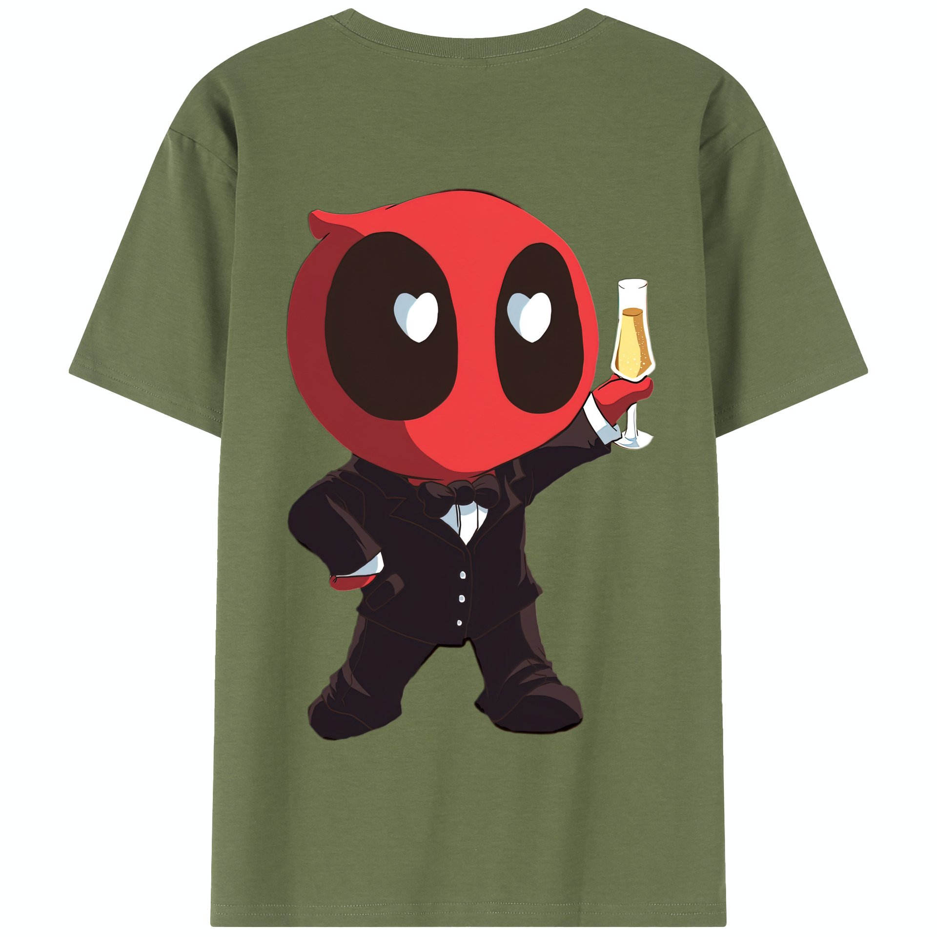 （画像用） Deadpool デッドプール 綿100％半袖Tシャツ（背面プリント）